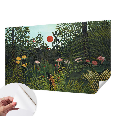 Självhäftande fotovägg med motiv av ett exotiskt landskap