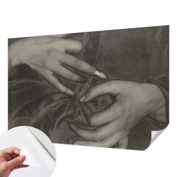 Självhäftande fototapet Händernas material