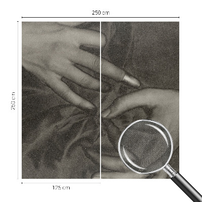 Självhäftande fototapet Händernas material