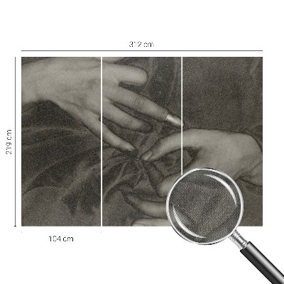 Självhäftande fototapet Händernas material