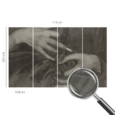 Självhäftande fototapet Händernas material