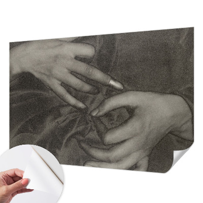 Självhäftande fototapet Händernas material