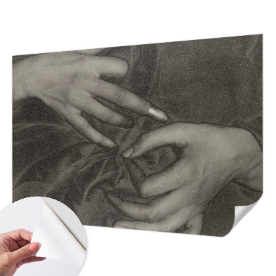 Självhäftande fototapet Händernas material