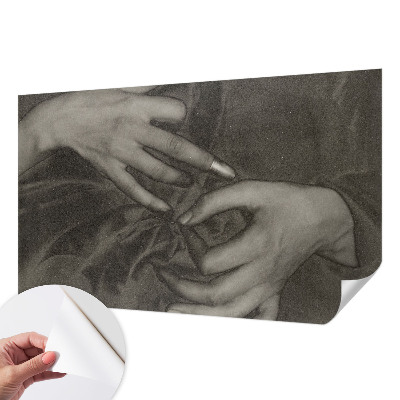 Självhäftande fototapet Händernas material