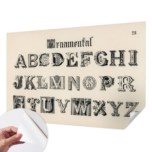 Fototapet barnrum Dekorativa bokstäver