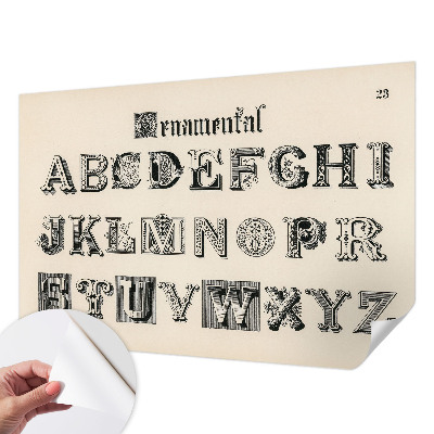 Fototapet barnrum Dekorativa bokstäver