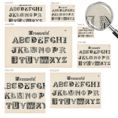 Fototapet barnrum Dekorativa bokstäver