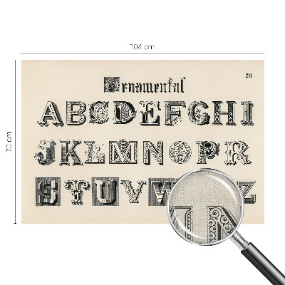 Fototapet barnrum Dekorativa bokstäver