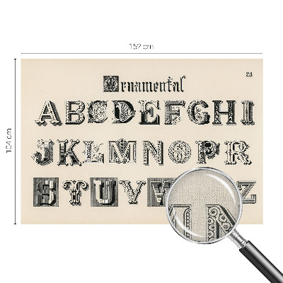 Fototapet barnrum Dekorativa bokstäver