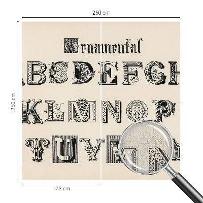 Fototapet barnrum Dekorativa bokstäver