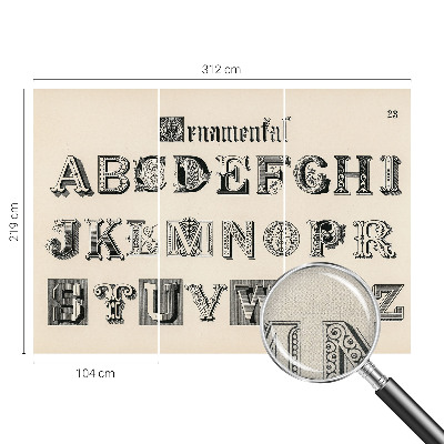 Fototapet barnrum Dekorativa bokstäver