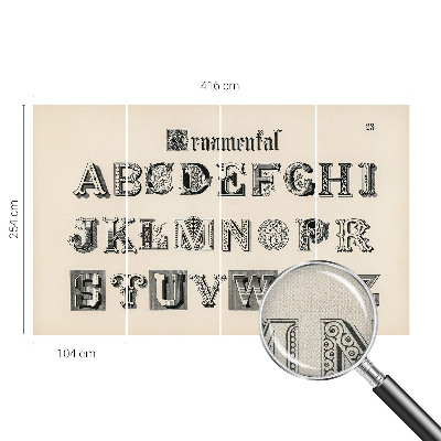 Fototapet barnrum Dekorativa bokstäver