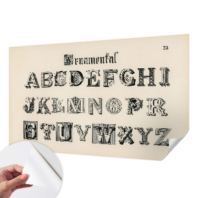 Fototapet barnrum Dekorativa bokstäver