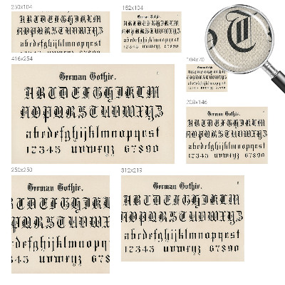 Fototapet för barn Gotiska bokstäver