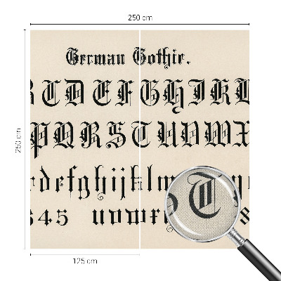 Fototapet för barn Gotiska bokstäver