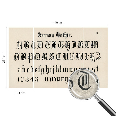 Fototapet för barn Gotiska bokstäver