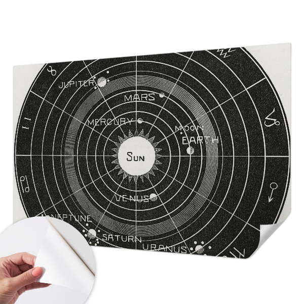 Peel and stick fototapet med motiv av ett kosmiskt diagram