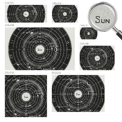 Peel and stick fototapet med motiv av ett kosmiskt diagram