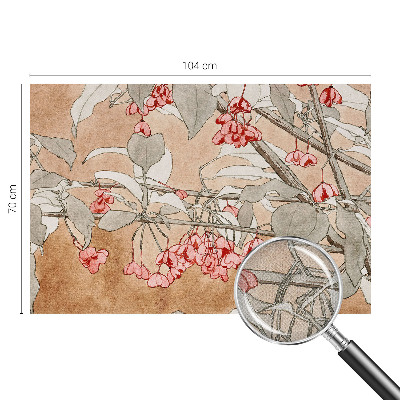 3D fototapet med blommigt motiv