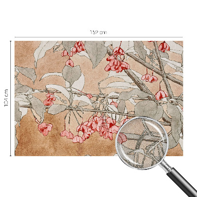 3D fototapet med blommigt motiv