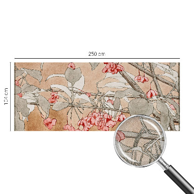 3D fototapet med blommigt motiv