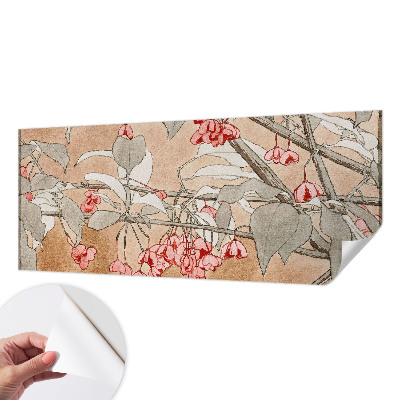 3D fototapet med blommigt motiv