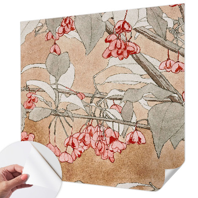 3D fototapet med blommigt motiv