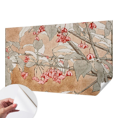 3D fototapet med blommigt motiv