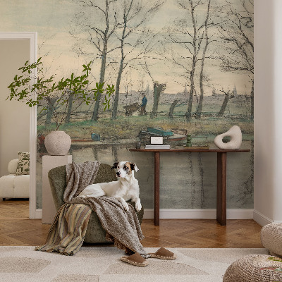 Fototapet för barn Vinterlandskap