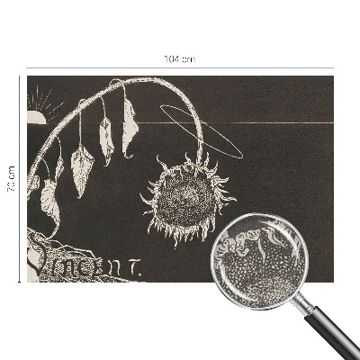 Självhäftande fotovägg Nostalgisk solros