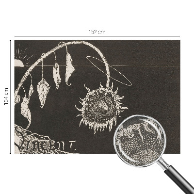 Självhäftande fotovägg Nostalgisk solros