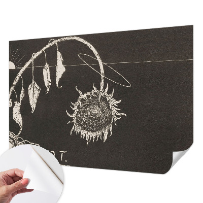 Självhäftande fotovägg Nostalgisk solros