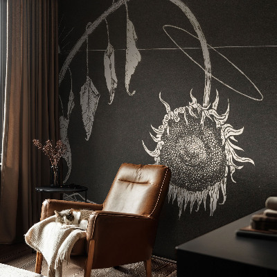 Självhäftande fotovägg Nostalgisk solros