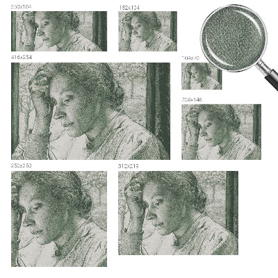 Självhäftande fototapet Reflekterande kvinna