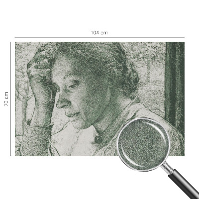 Självhäftande fototapet Reflekterande kvinna