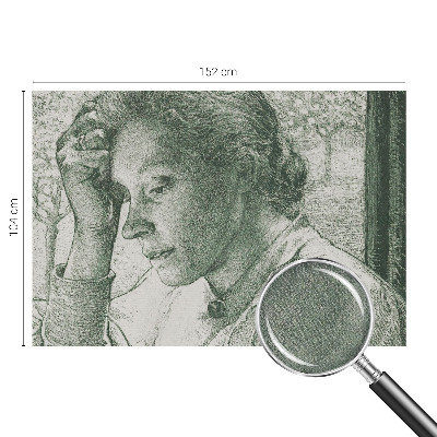 Självhäftande fototapet Reflekterande kvinna