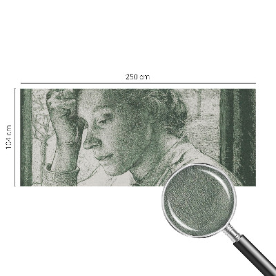 Självhäftande fototapet Reflekterande kvinna