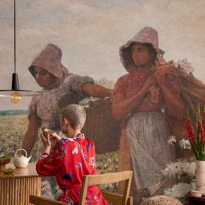 3D fototapet Arbeta ute i fält