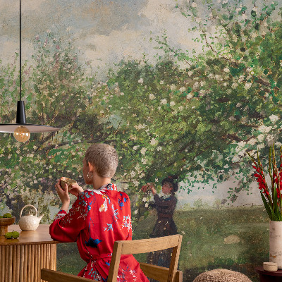 Självhäftande fototapet Vårscen