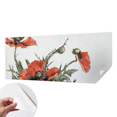 Fototapet barn Röda vallmo