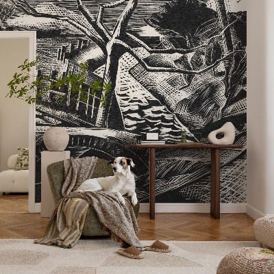 Fototapet för barn med ett arkitektoniskt landskap