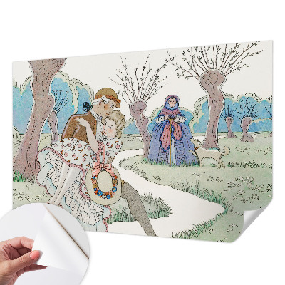 Självhäftande fotovägg Romantisk scen