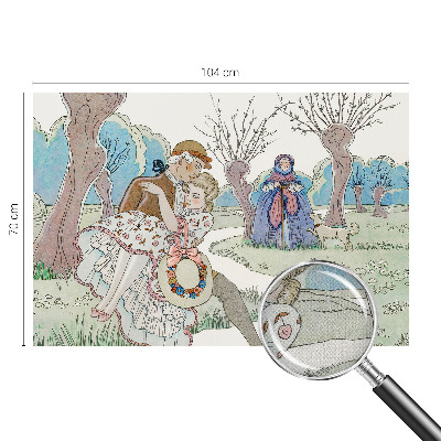 Självhäftande fotovägg Romantisk scen