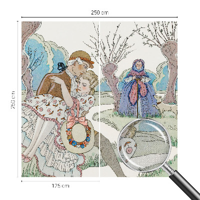 Självhäftande fotovägg Romantisk scen