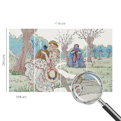 Självhäftande fotovägg Romantisk scen