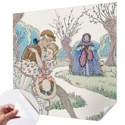 Självhäftande fotovägg Romantisk scen