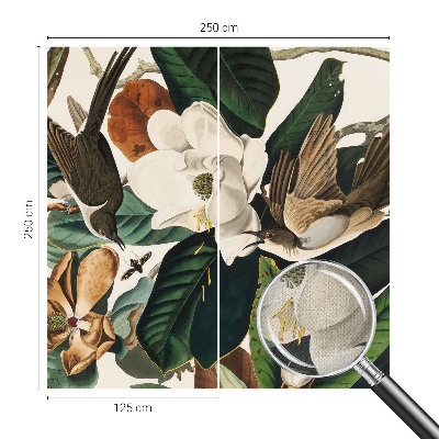 Fototapet barnrum Fåglar magnolior