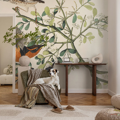 Självhäftande fototapet Färgglada fåglar