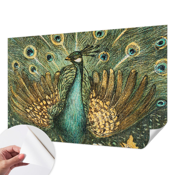 Självhäftande fotovägg Majestätisk påfågel