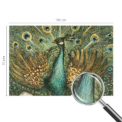 Självhäftande fotovägg Majestätisk påfågel